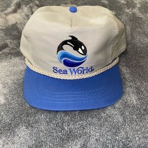 Vintage Sea World Adjustable Strapback Hat One Size Fits All